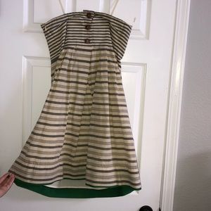 Cream and Navy Striped Maeve Dress from Anthro